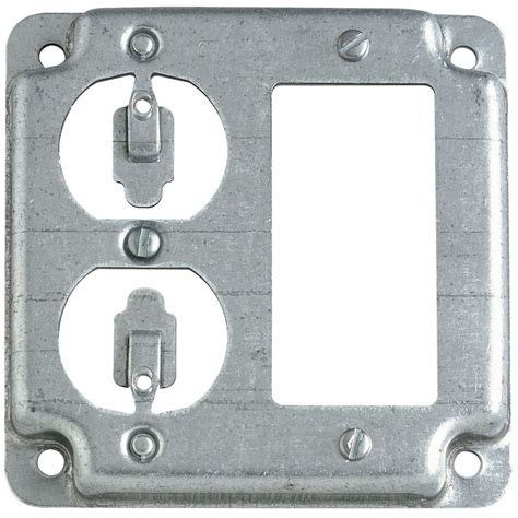 steel city 1 gang 4 inch electrical box cover square|steel city rs8 box cover.